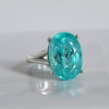 12ct Oval-shaped Paraiba Tourmaline Classic Cocktail Ring