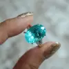 12ct Oval-shaped Paraiba Tourmaline Classic Cocktail Ring