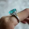 12ct Oval-shaped Paraiba Tourmaline Classic Cocktail Ring
