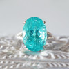 12ct Oval-shaped Paraiba Tourmaline Classic Cocktail Ring
