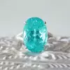 12ct Oval-shaped Paraiba Tourmaline Classic Cocktail Ring