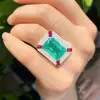 18ct Emerald Cut Paraiba Art-deco Huge Cocktail Ring