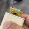 18ct Emerald Cut Paraiba Art-deco Huge Cocktail Ring