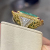 18ct Emerald Cut Paraiba Art-deco Huge Cocktail Ring