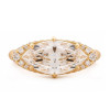 2.5ct Horizontal-Set Marquise Cut Halo Engagement Ring