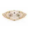 2.5ct Horizontal-Set Marquise Cut Halo Engagement Ring