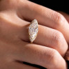 2.5ct Horizontal-Set Marquise Cut Halo Engagement Ring