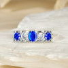 7ctw Oval Cut Vintage Five Stone Engagement Ring