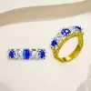 7ctw Oval Cut Vintage Five Stone Engagement Ring