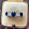7ctw Oval Cut Vintage Five Stone Engagement Ring