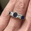 7ctw Oval Cut Vintage Five Stone Engagement Ring