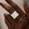 5ct Radiant Cut Three-Pieces Vintage Lace Wedding Ring Set