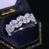 5ct Radiant Cut Three-Pieces Vintage Lace Wedding Ring Set