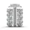 5ct Radiant Cut Three-Pieces Vintage Lace Wedding Ring Set