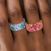 5ctw Scattered Paved Multicolor Sapphire Starry Band