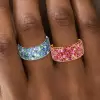 5ctw Scattered Paved Multicolor Sapphire Starry Band