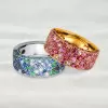 5ctw Scattered Paved Multicolor Sapphire Starry Band