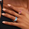 5ctw Scattered Paved Multicolor Sapphire Starry Band