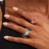 5ctw Scattered Paved Multicolor Sapphire Starry Band
