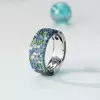 5ctw Scattered Paved Multicolor Sapphire Starry Band