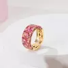 5ctw Scattered Paved Multicolor Sapphire Starry Band