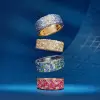 5ctw Scattered Paved Multicolor Sapphire Starry Band