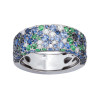 5ctw Scattered Paved Multicolor Sapphire Starry Band