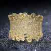 4ctw Round Cut Bezel-set Cluster Firework Cocktail Ring