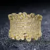 4ctw Round Cut Bezel-set Cluster Firework Cocktail Ring