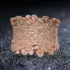 4ctw Round Cut Bezel-set Cluster Firework Cocktail Ring
