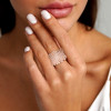 4ctw Round Cut Bezel-set Cluster Firework Cocktail Ring