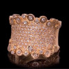 4ctw Round Cut Bezel-set Cluster Firework Cocktail Ring
