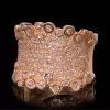 4ctw Round Cut Bezel-set Cluster Firework Cocktail Ring