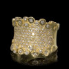 4ctw Round Cut Bezel-set Cluster Firework Cocktail Ring