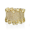 4ctw Round Cut Bezel-set Cluster Firework Cocktail Ring