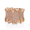4ctw Round Cut Bezel-set Cluster Firework Cocktail Ring