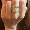 4ctw Round Cut Bezel-set Cluster Firework Cocktail Ring