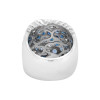 6ctw White and Blue Sapphire Bypass Cocktail Ring