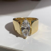2.5ct Marquise Cut White Sapphire Simple Classic Engagement Ring