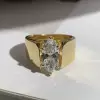 2.5ct Marquise Cut White Sapphire Simple Classic Engagement Ring