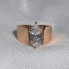 2.5ct Marquise Cut White Sapphire Simple Classic Engagement Ring