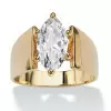 2.5ct Marquise Cut White Sapphire Simple Classic Engagement Ring