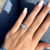3ct Round Cut Asymmetric Art-deco Engagement Ring