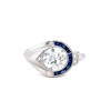 3ct Round Cut Asymmetric Art-deco Engagement Ring