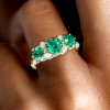 3.5ctw Round Cut Ruby Art-deco Engagement Ring