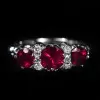 3.5ctw Round Cut Ruby Art-deco Engagement Ring