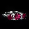 3.5ctw Round Cut Ruby Art-deco Engagement Ring