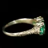 3.5ctw Round Cut Ruby Art-deco Engagement Ring