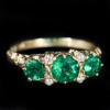 3.5ctw Round Cut Ruby Art-deco Engagement Ring