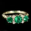 3.5ctw Round Cut Ruby Art-deco Engagement Ring